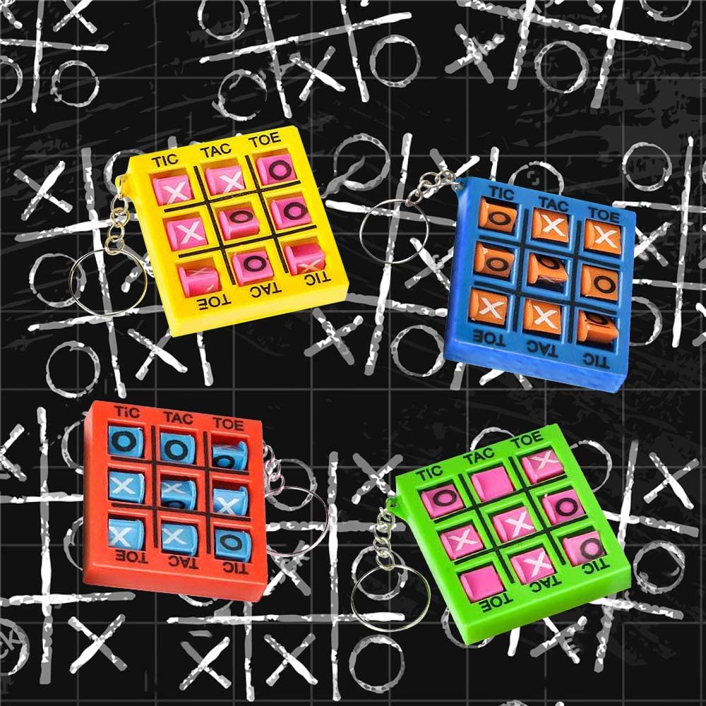 2" Tic Tac Toe Keychains - Set of 12