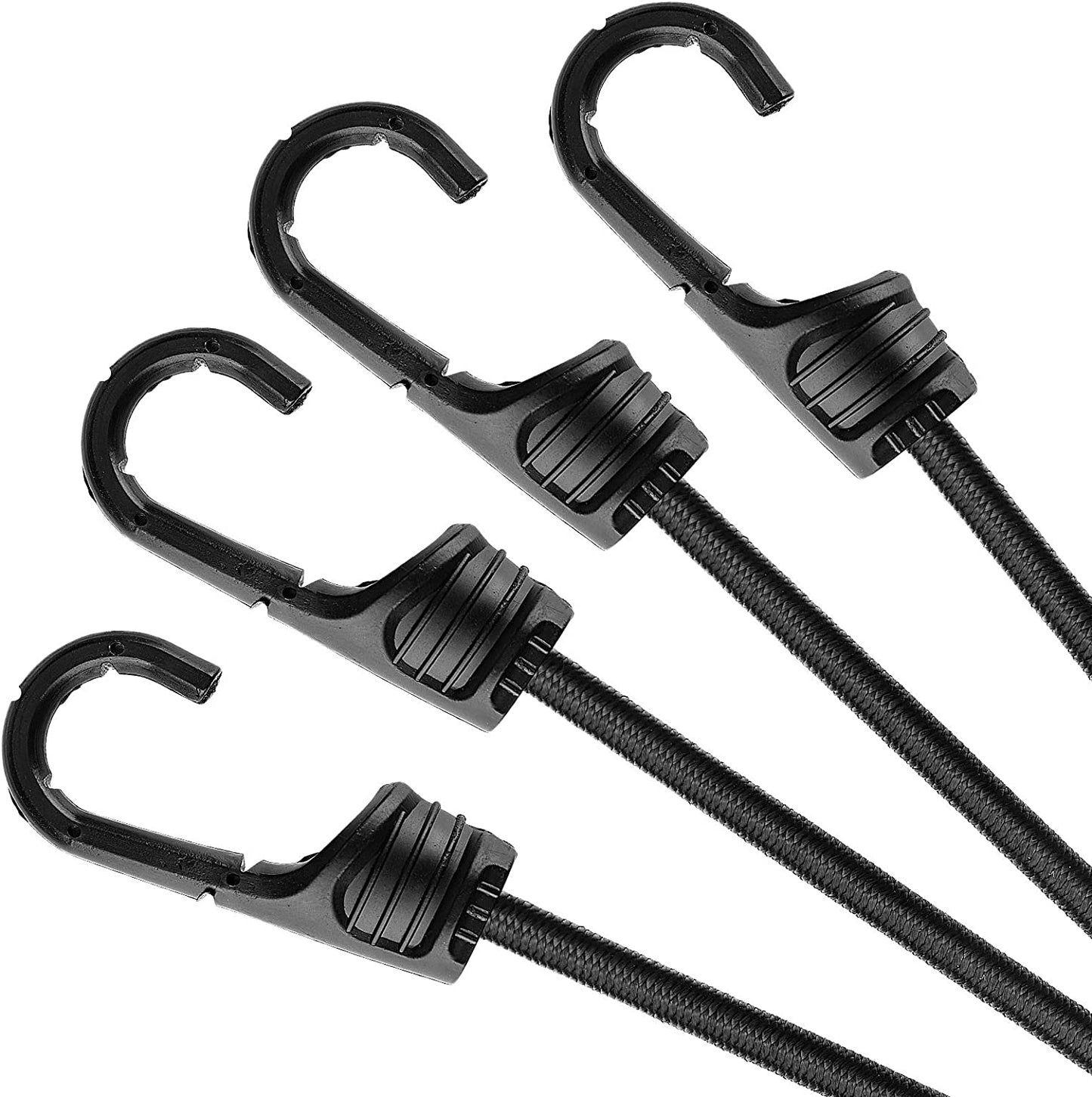 24 inch elastic cords (black) with hooks 2 pieces