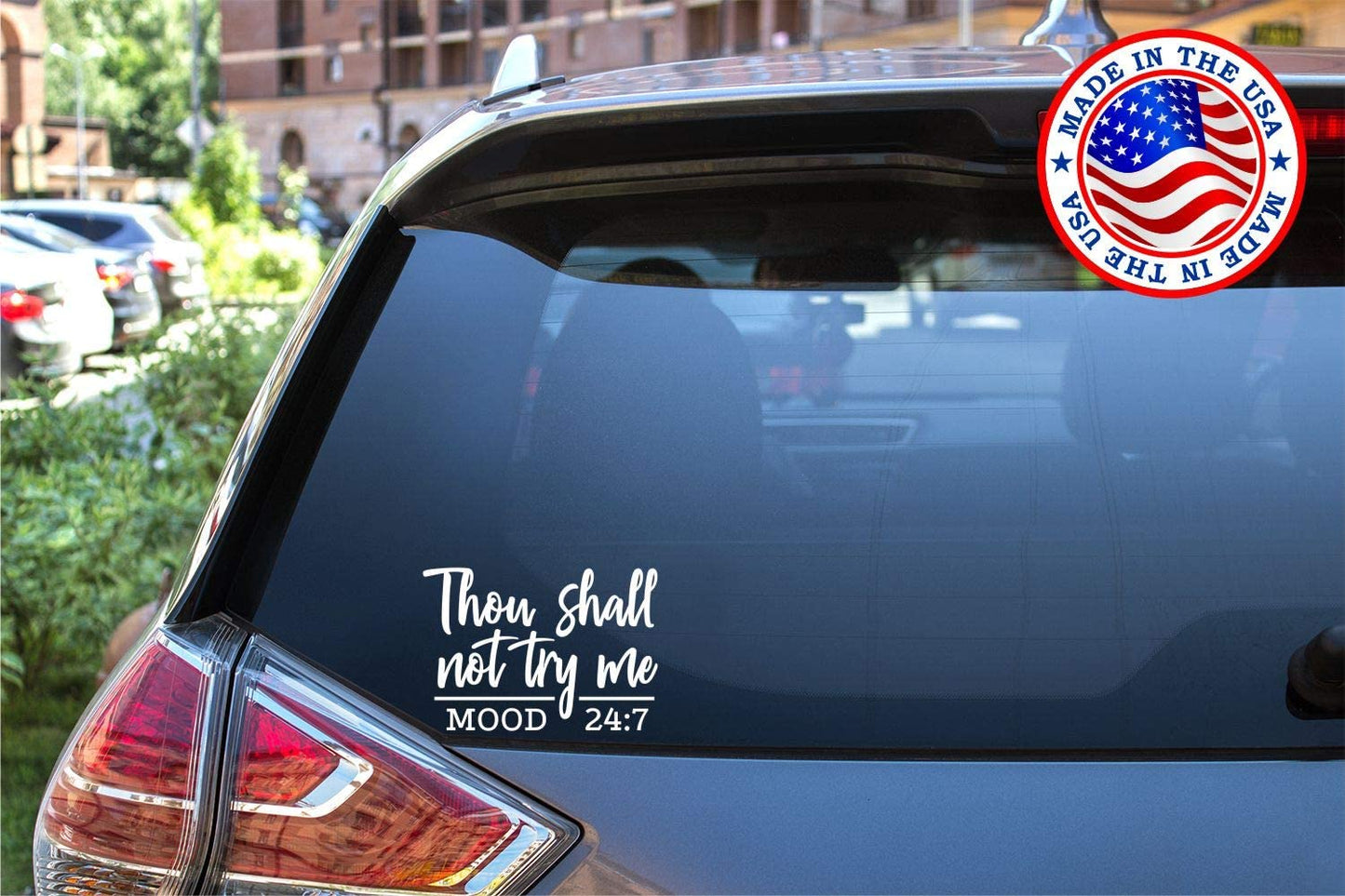 White English Text Vinyl Car Sticker | 5.5 inches | SGD000213