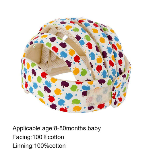 Adjustable safety helmet for baby walkers, Color: Colorful