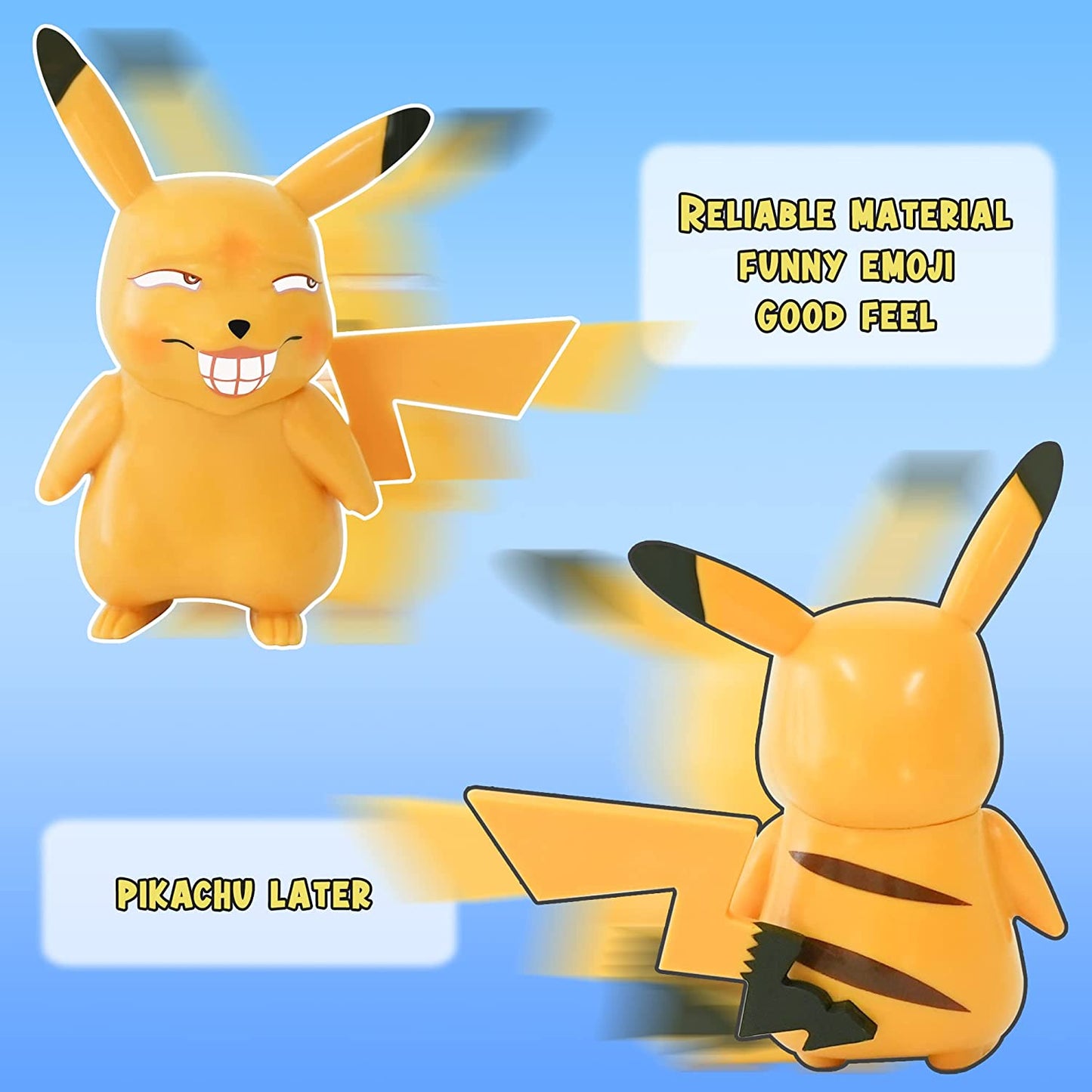 4.4inch funny Pikachu collectible figure, yellow