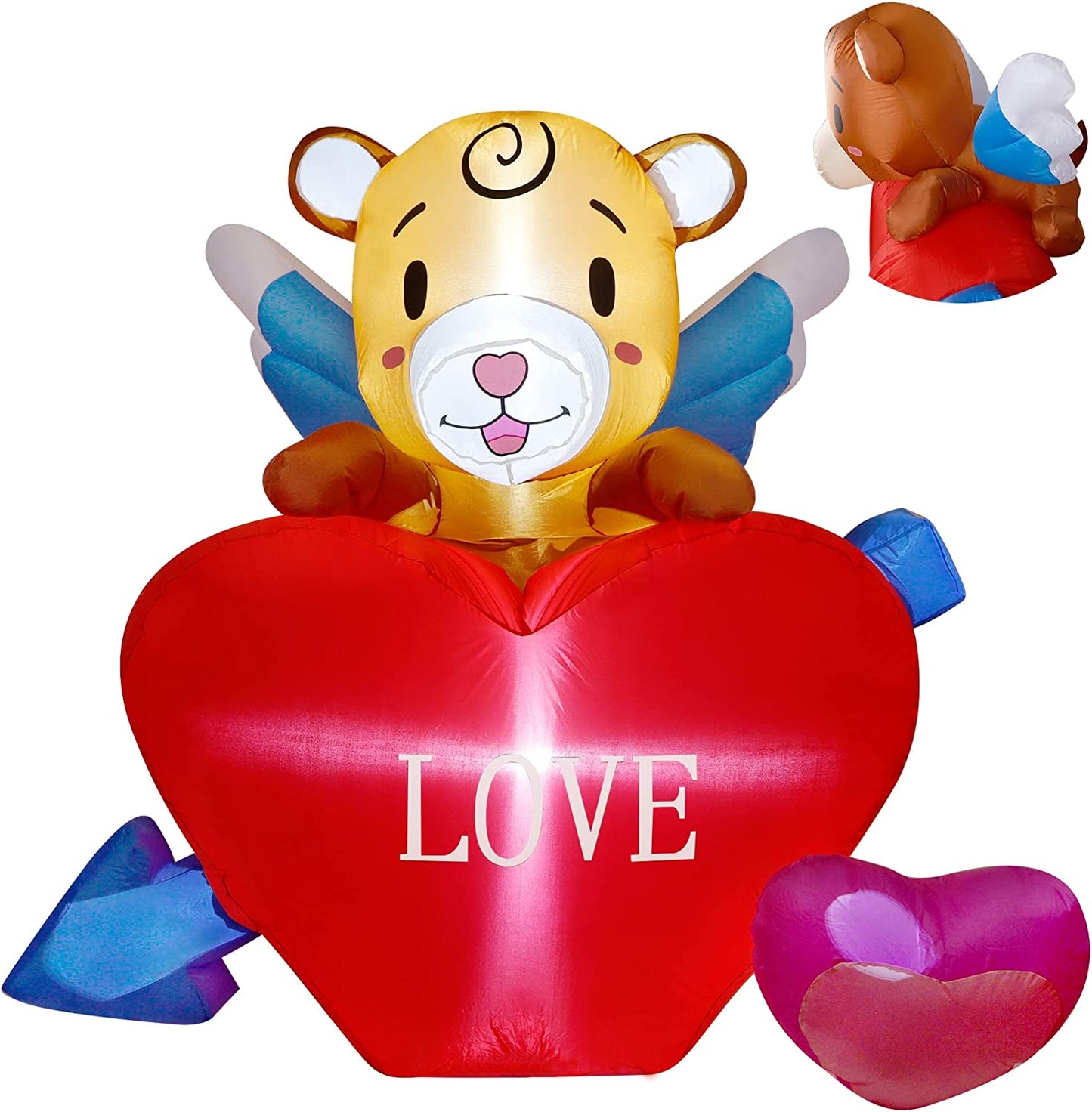 Inflatable Bear with Love Heart, 6FT