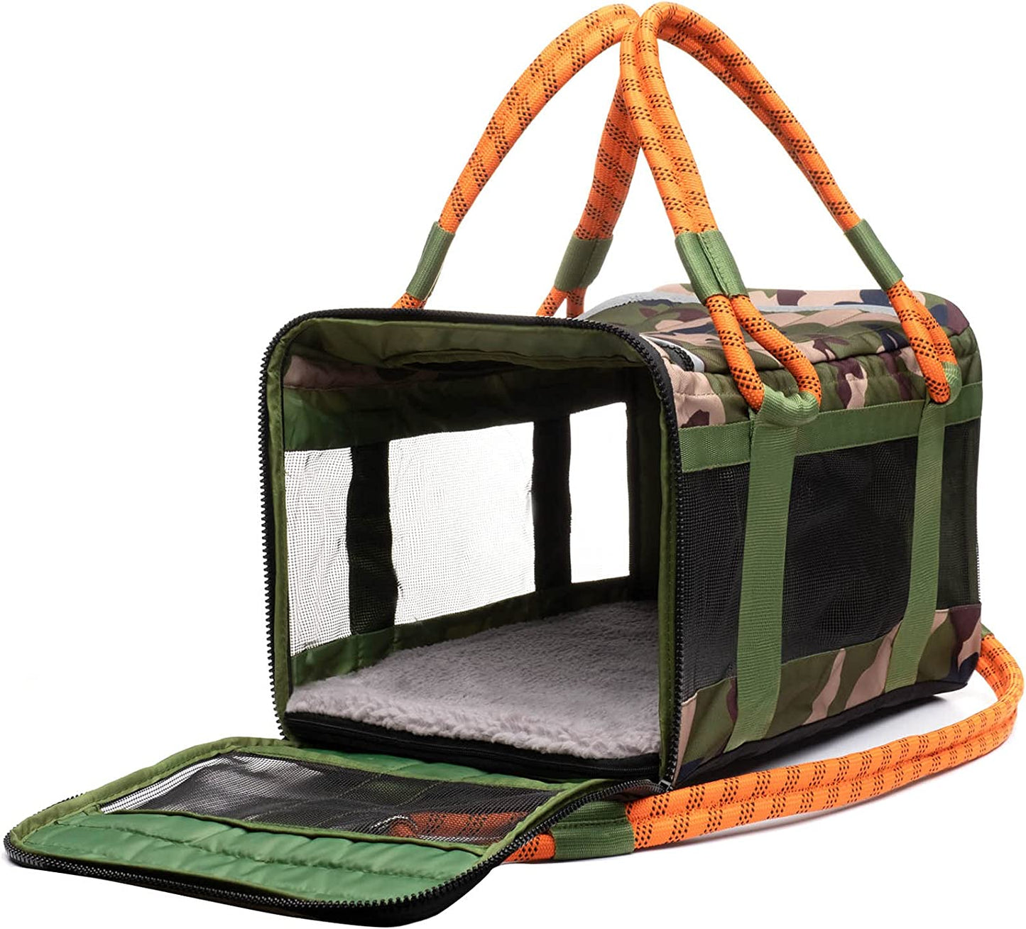 Large pet travel bag, Color: Camo Orange