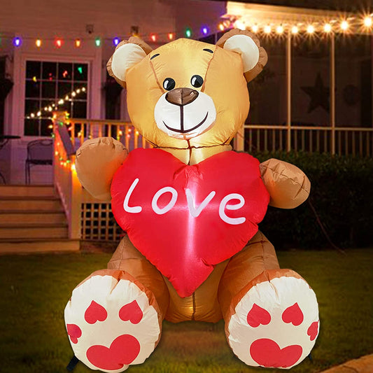 Inflatables Bear Valentine's Day Decorations, 3.5 Foot