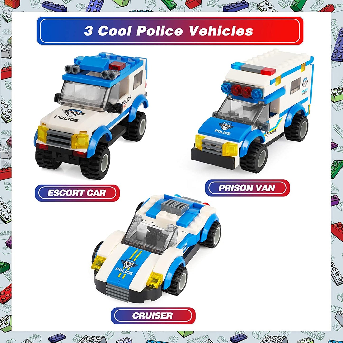 City Police Station Building Kit, (818 Pieces)