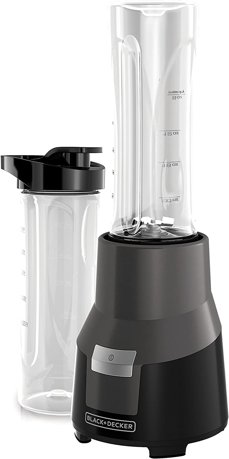 Personal Blender with Two 20 oz Personal Mix Jars, Gray,