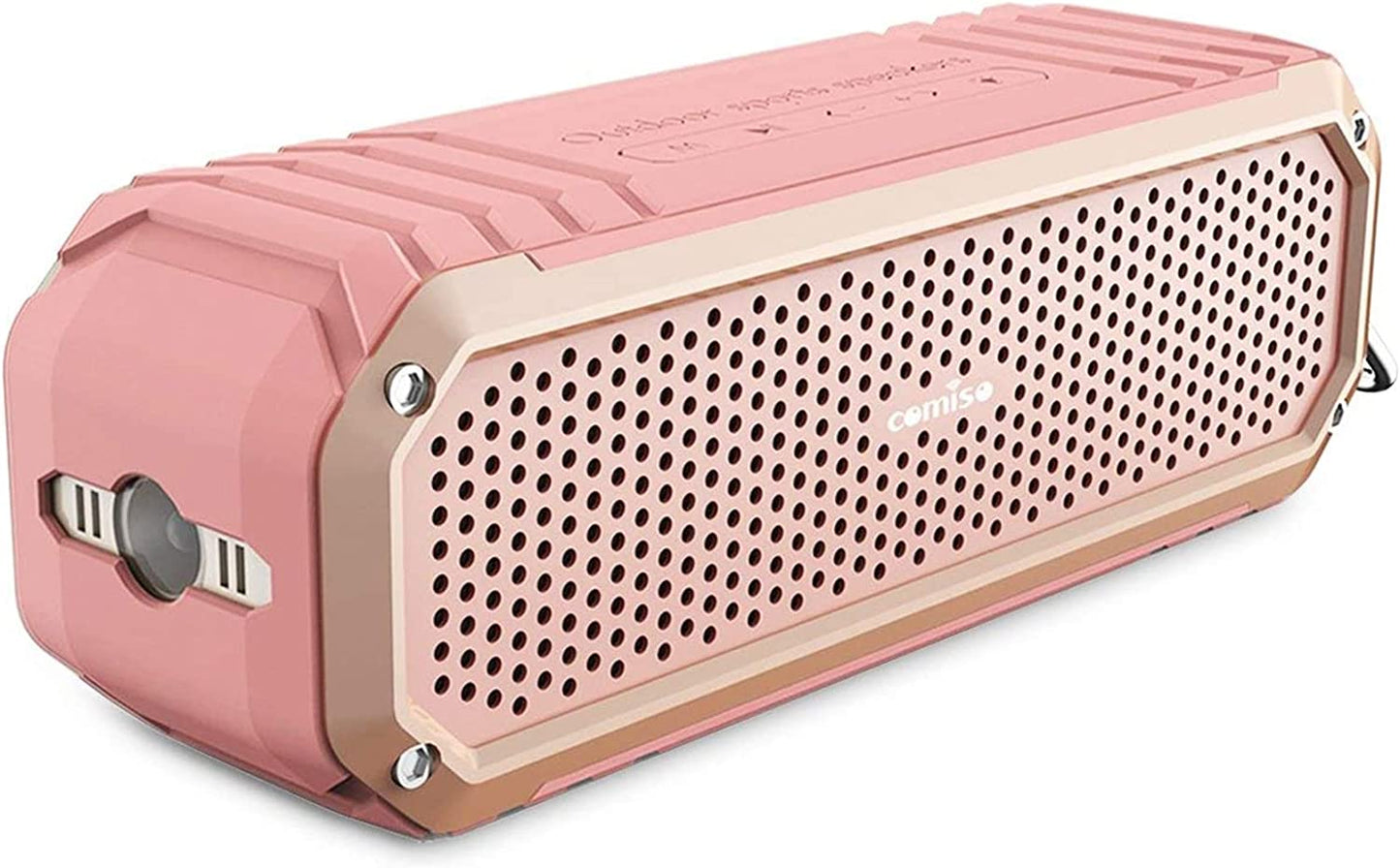 Wireless Portable Speaker, with Lights, FM Radio (Pink)