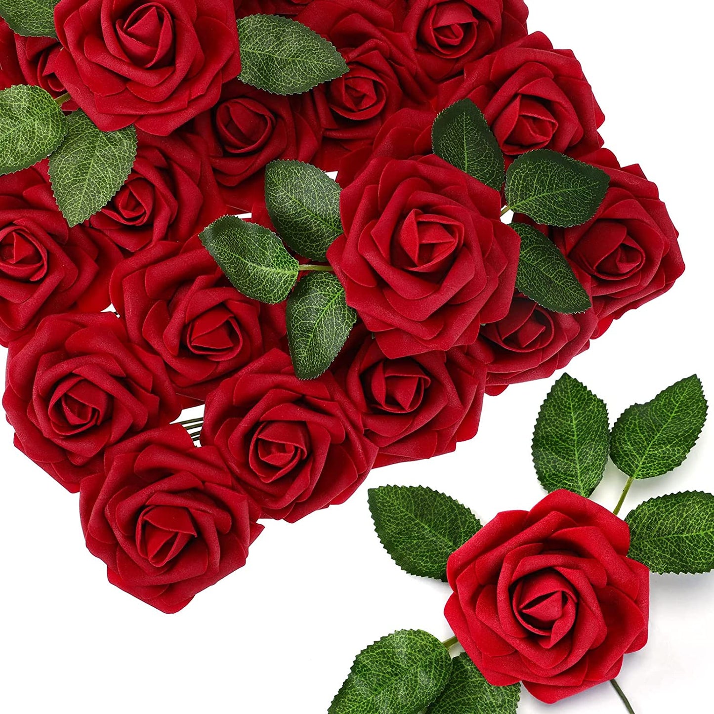 Artificial Red Roses Bulks150 pcs (Wine red)