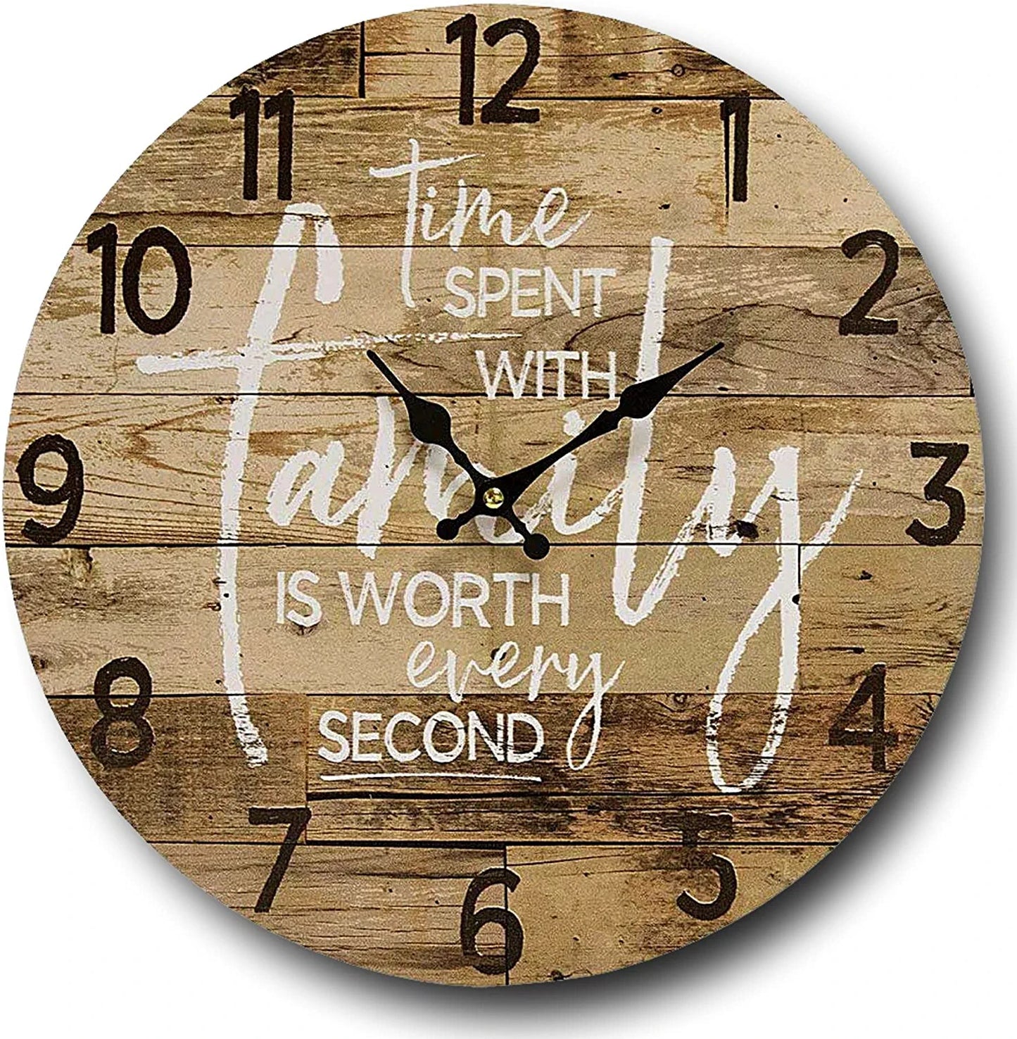 Round Farmhouse Wall Clock, 13 Inch