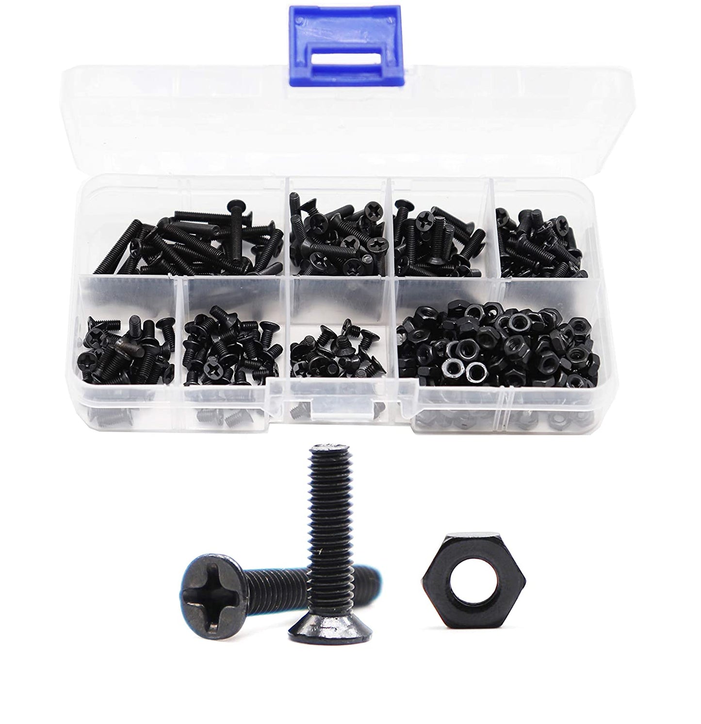 360pcs, Screws and Hex Nuts Kit, ‎5.59 x 3.39 x 1.06 inches