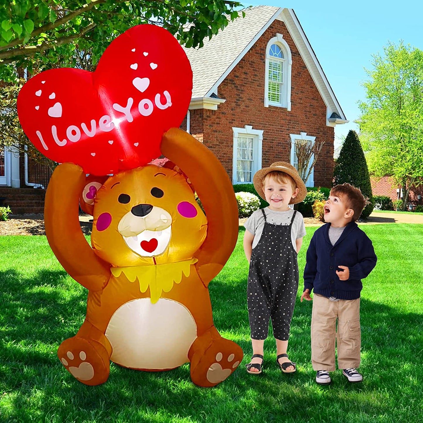 Valentines Day Inflatables Teddy Bear, 5FT