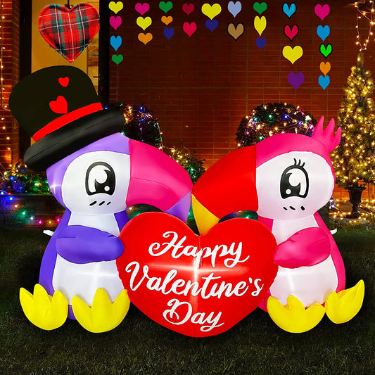 Inflatable Valentine's Day Kiss Couple Toucan, 4 FT