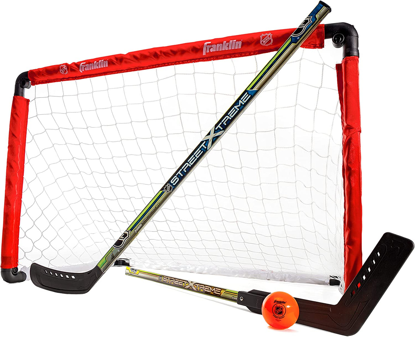 37 Inch Hockey Goal with 2 Sticks - Hockey Goal and Stick Set