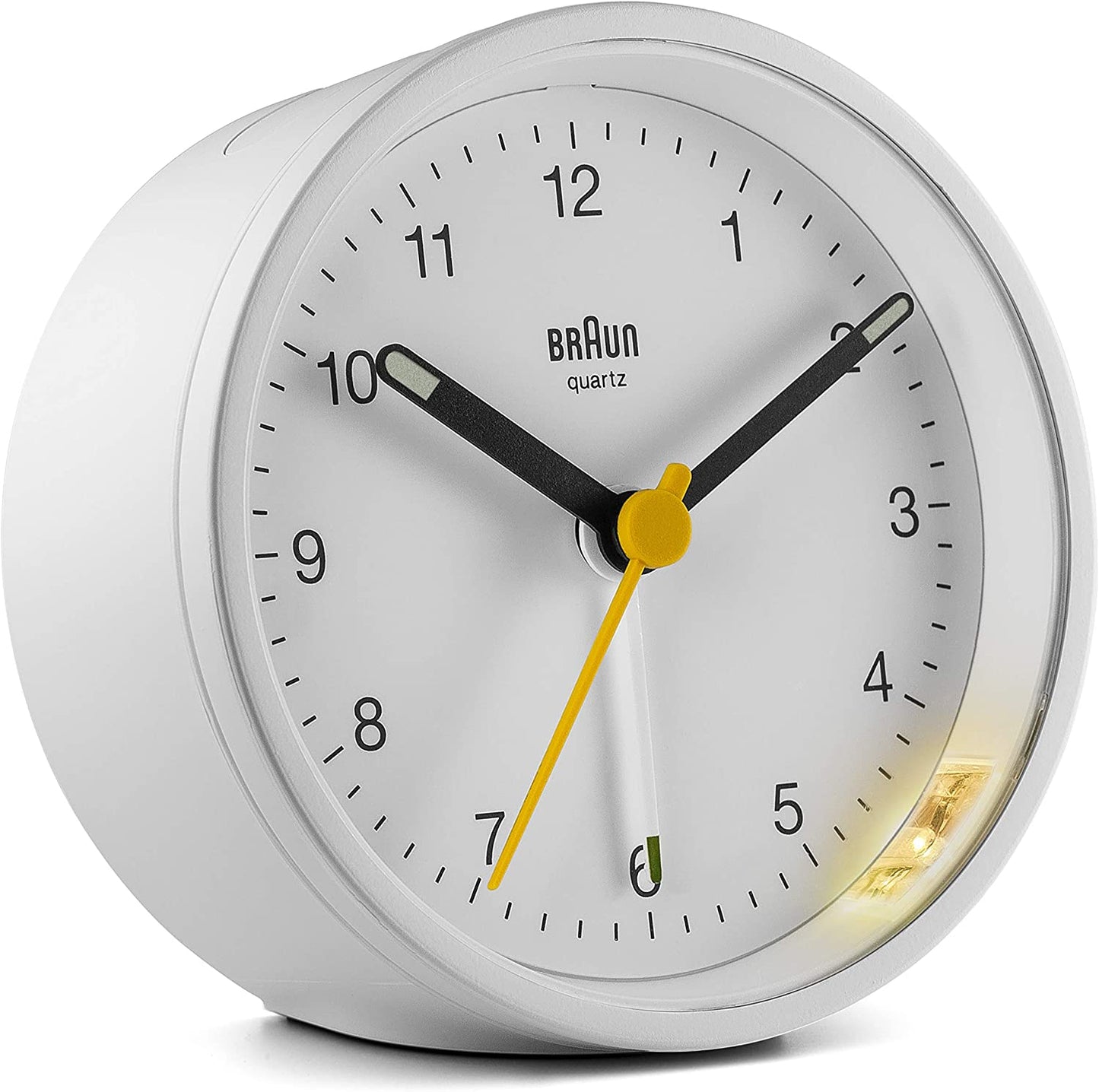 Classic Alarm Clock, 1.38 x 2.95 x 2.95 inches, Color:White