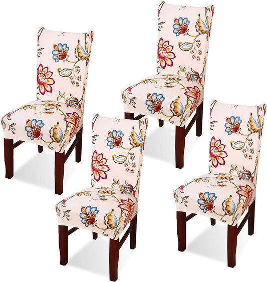 dining chair covers, floral, (4und)