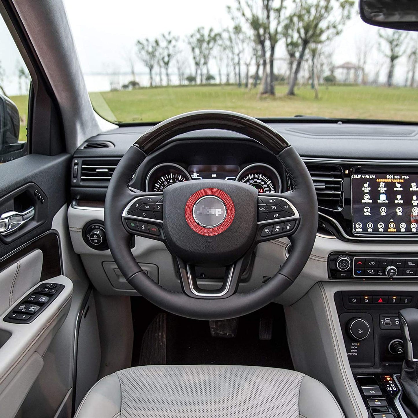 Steering wheel accessory, color red