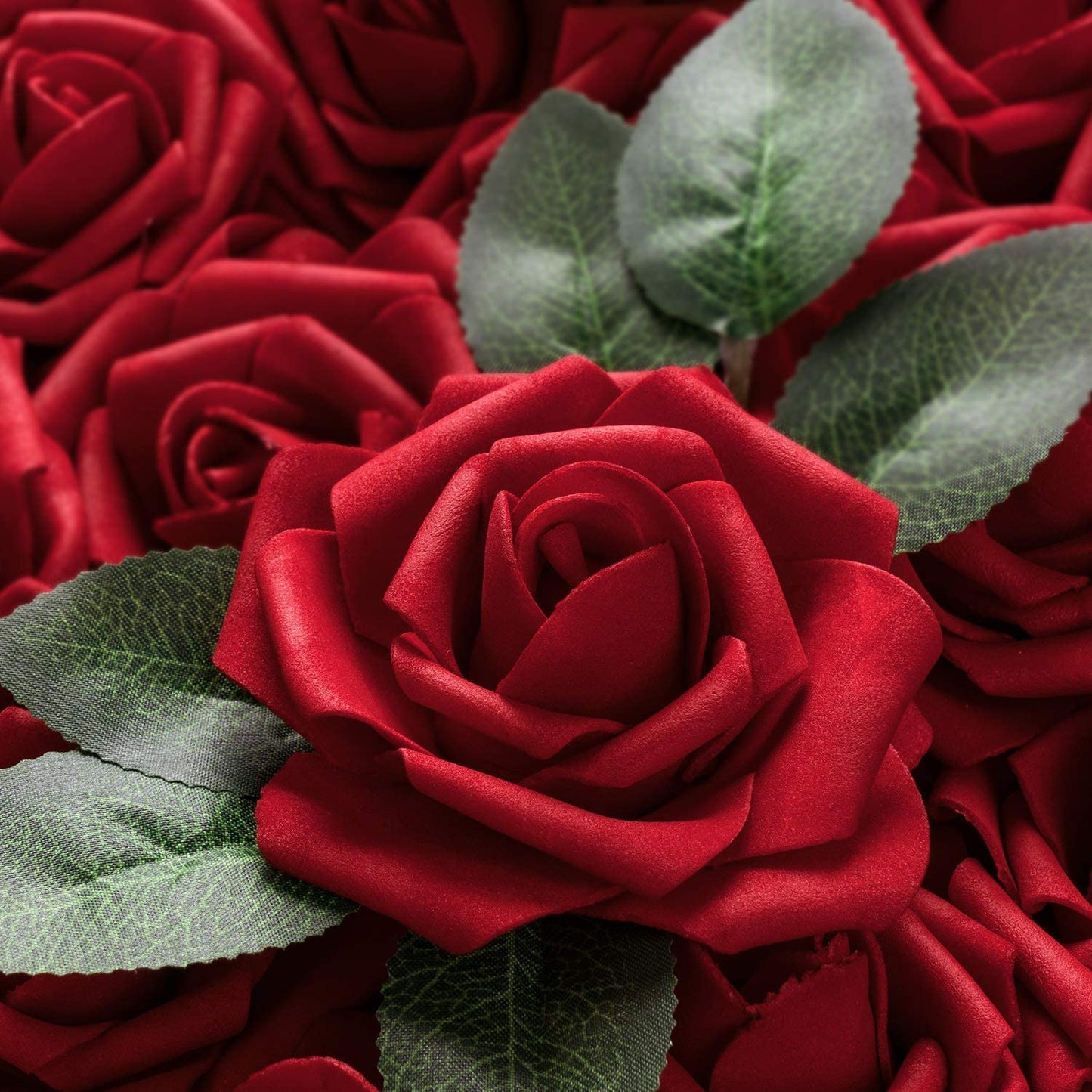 Artificial Flowers Red Roses 50pcs