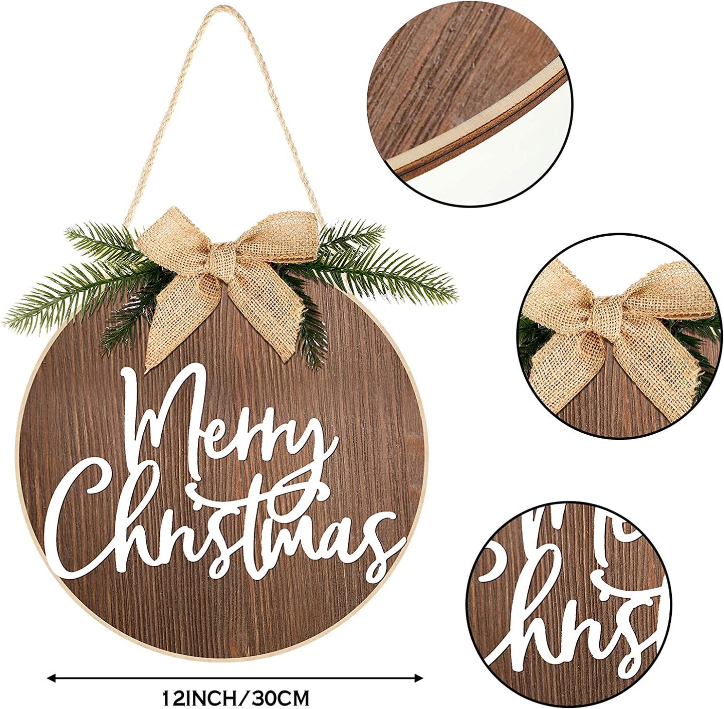 rustic merry christmas sign