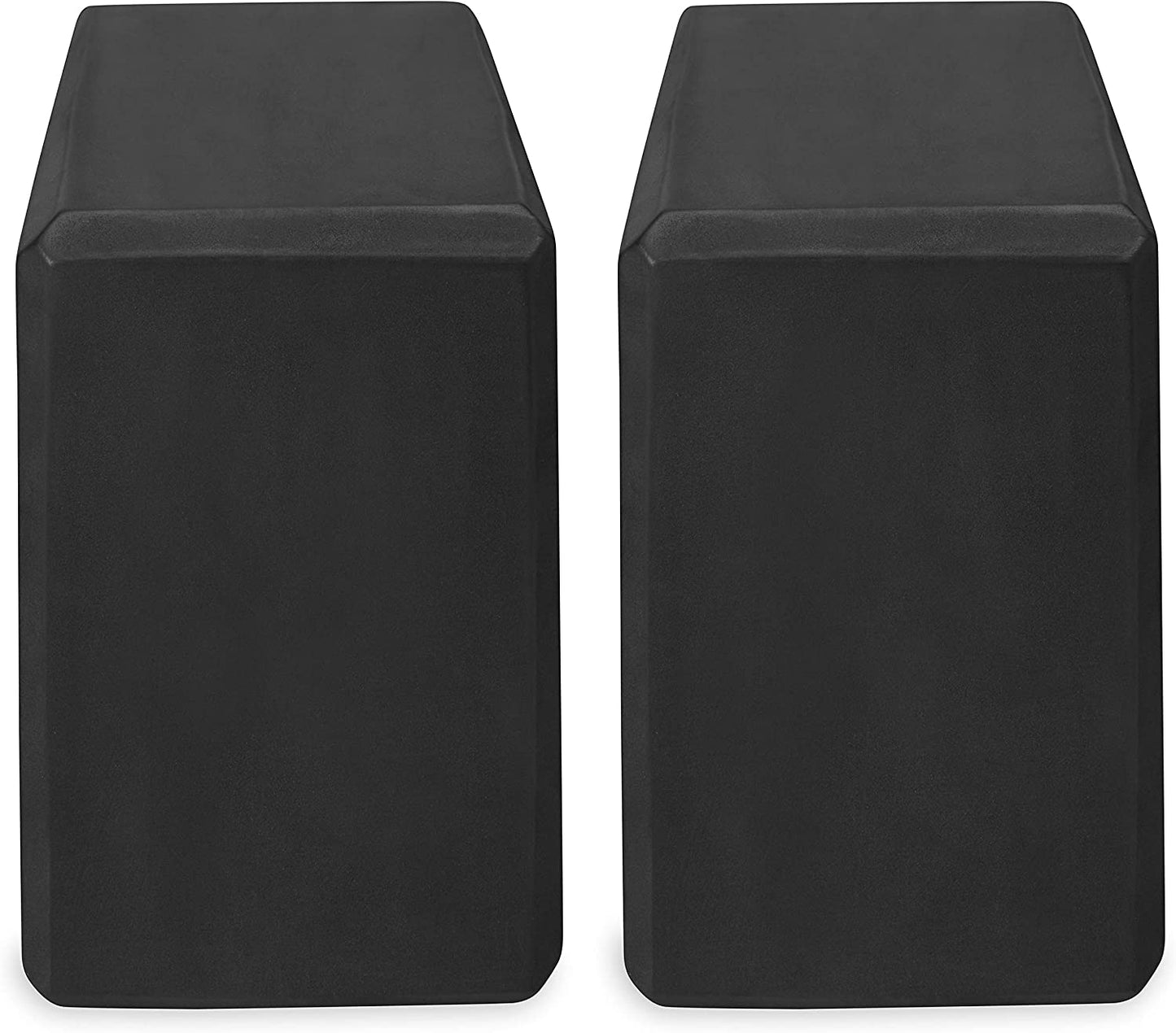 Yoga Block, 2 Pack, Strap, Black Color