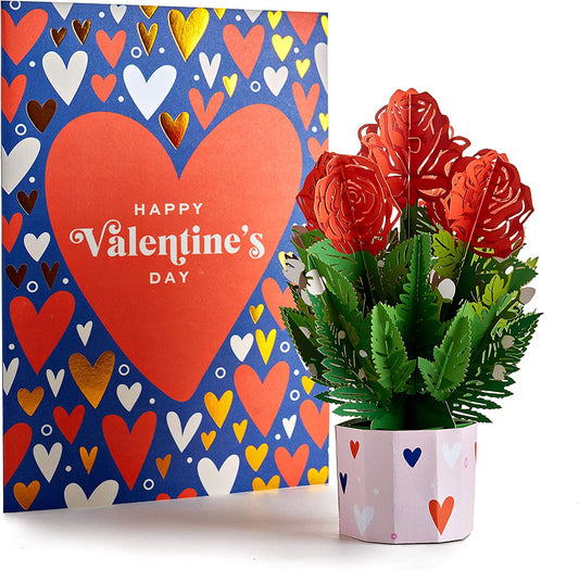 Happy Valentine's Day Card with Mini Bouquet