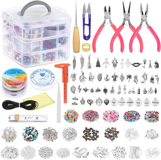 Jewelry supplies with tools, 2035 pieces