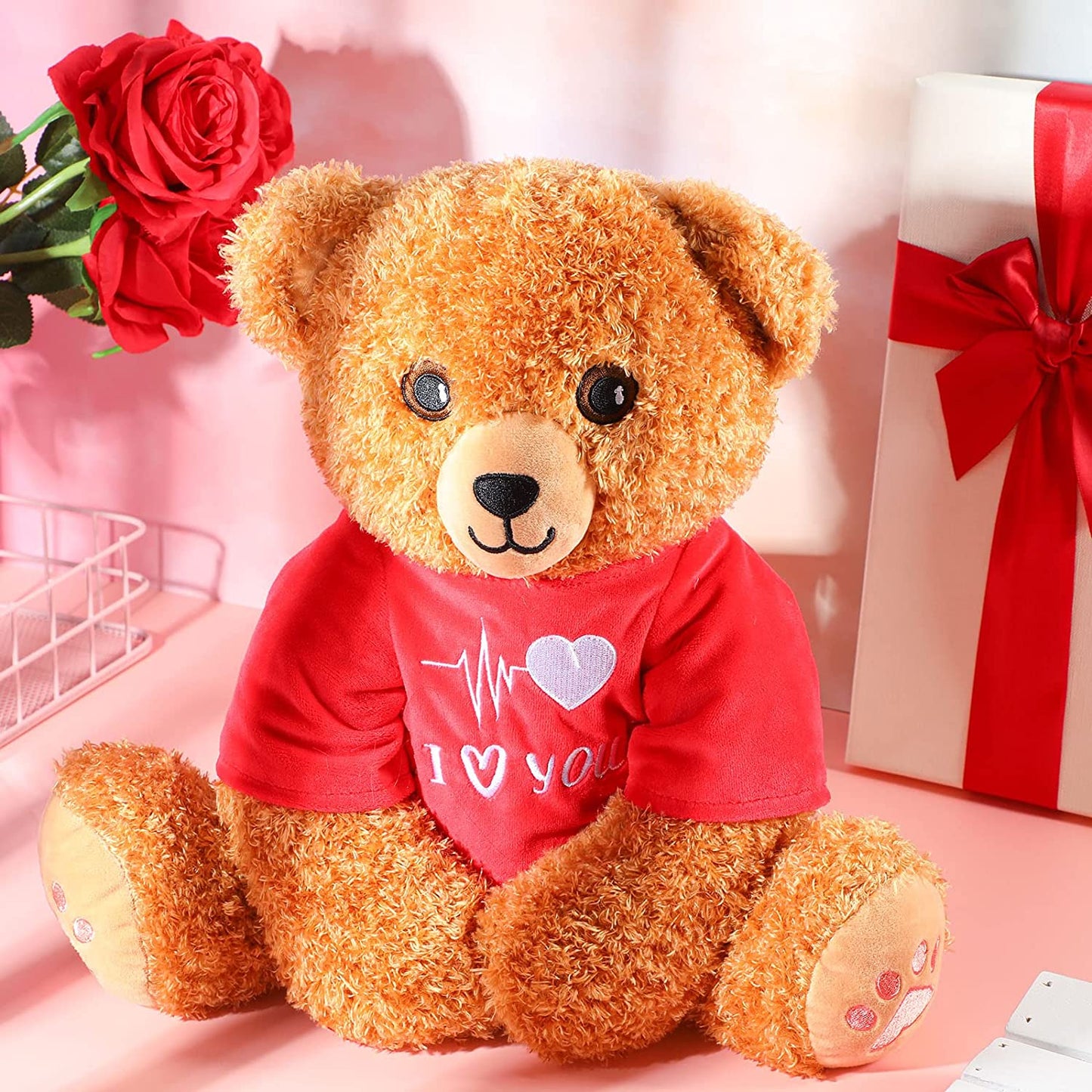 Teddy Bear for Valentine’s Day,15.75 x 10.63 x 6.69 inches