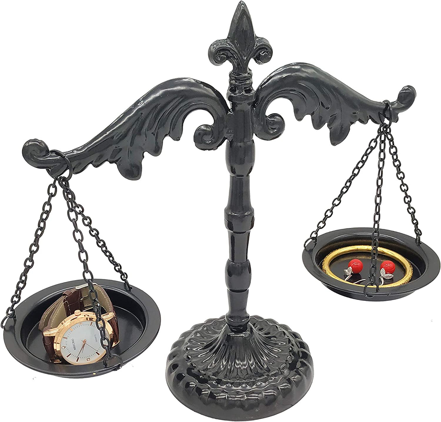 Vintage Style Metal Scale Jewelry Display - Black