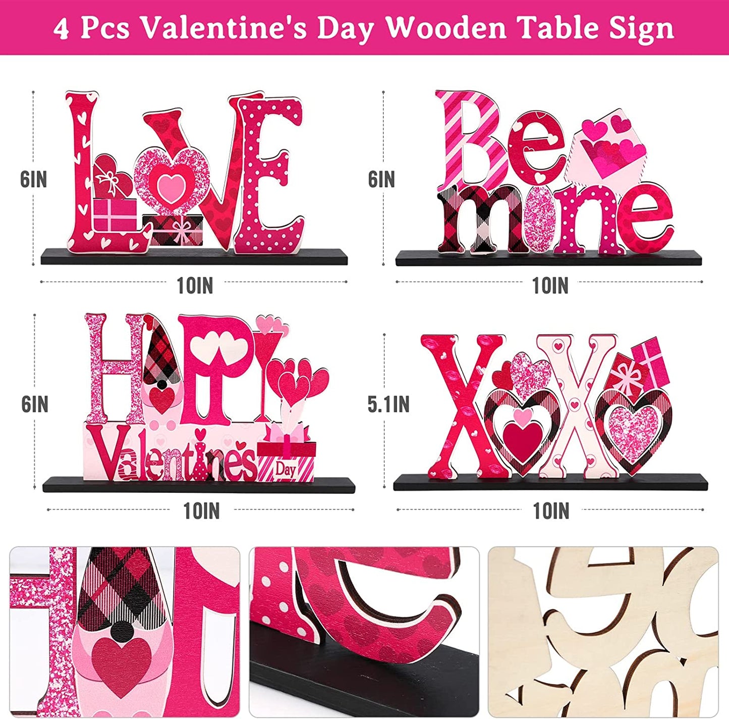 Centerpiece Love Signs, Valentine's Day Decorations