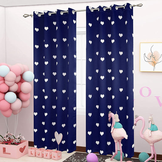 Valentine's Day Blackout Curtains, 52" x 63", Navy