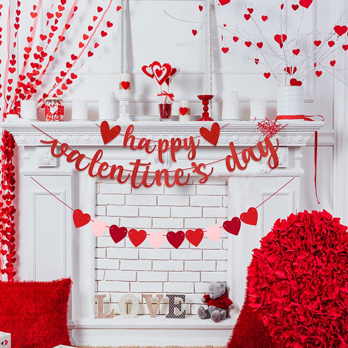 4 PCS Garland, Valentine's Day Decorations