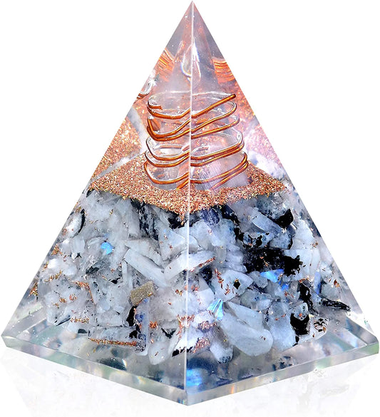 Rainbow Moonstone Orgone Pyramid