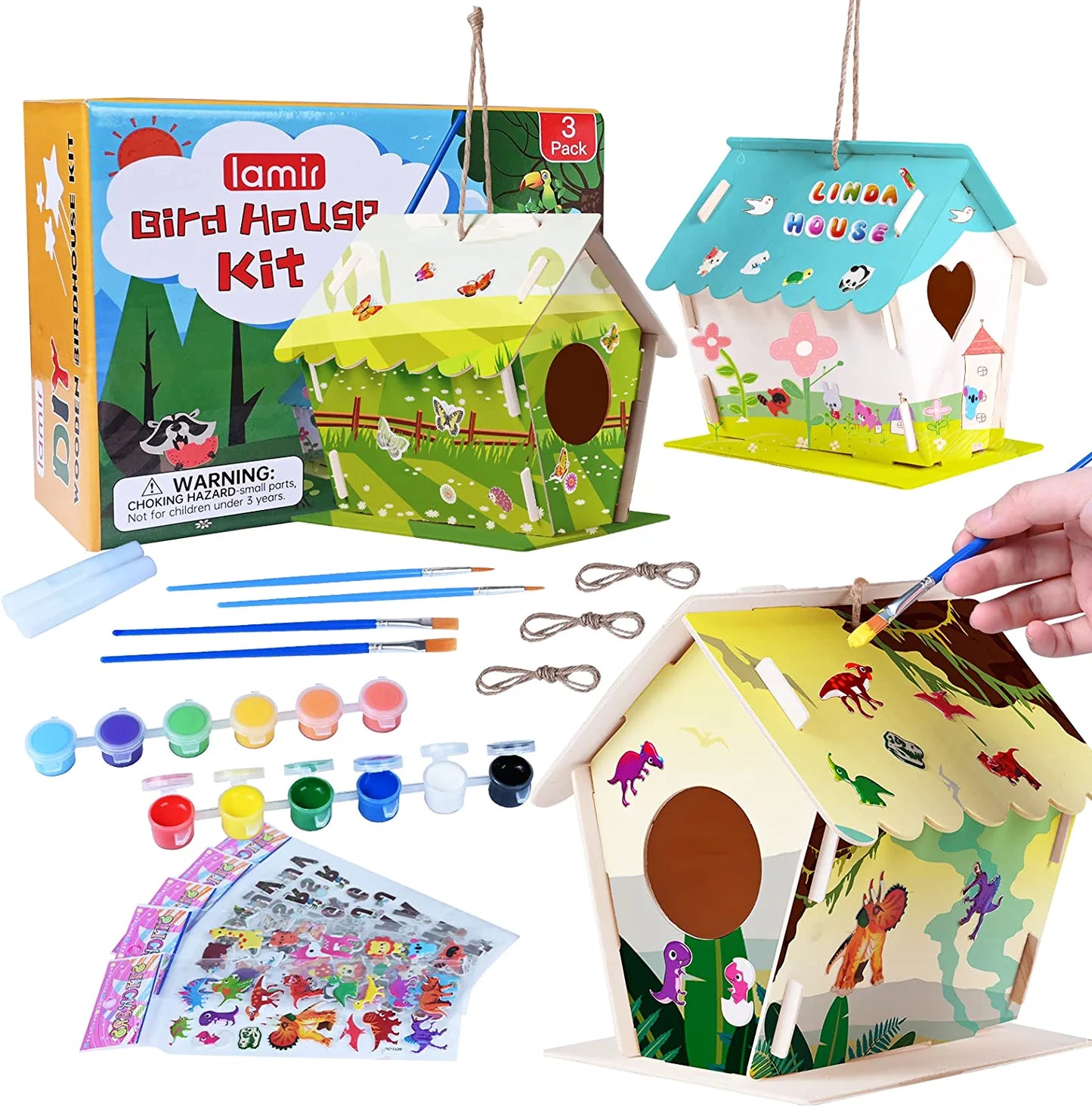 Pack of 3 crafts for children from 4 to 8 years old