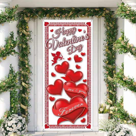 Valentine's Day Door Cover, 78" x 35.4"