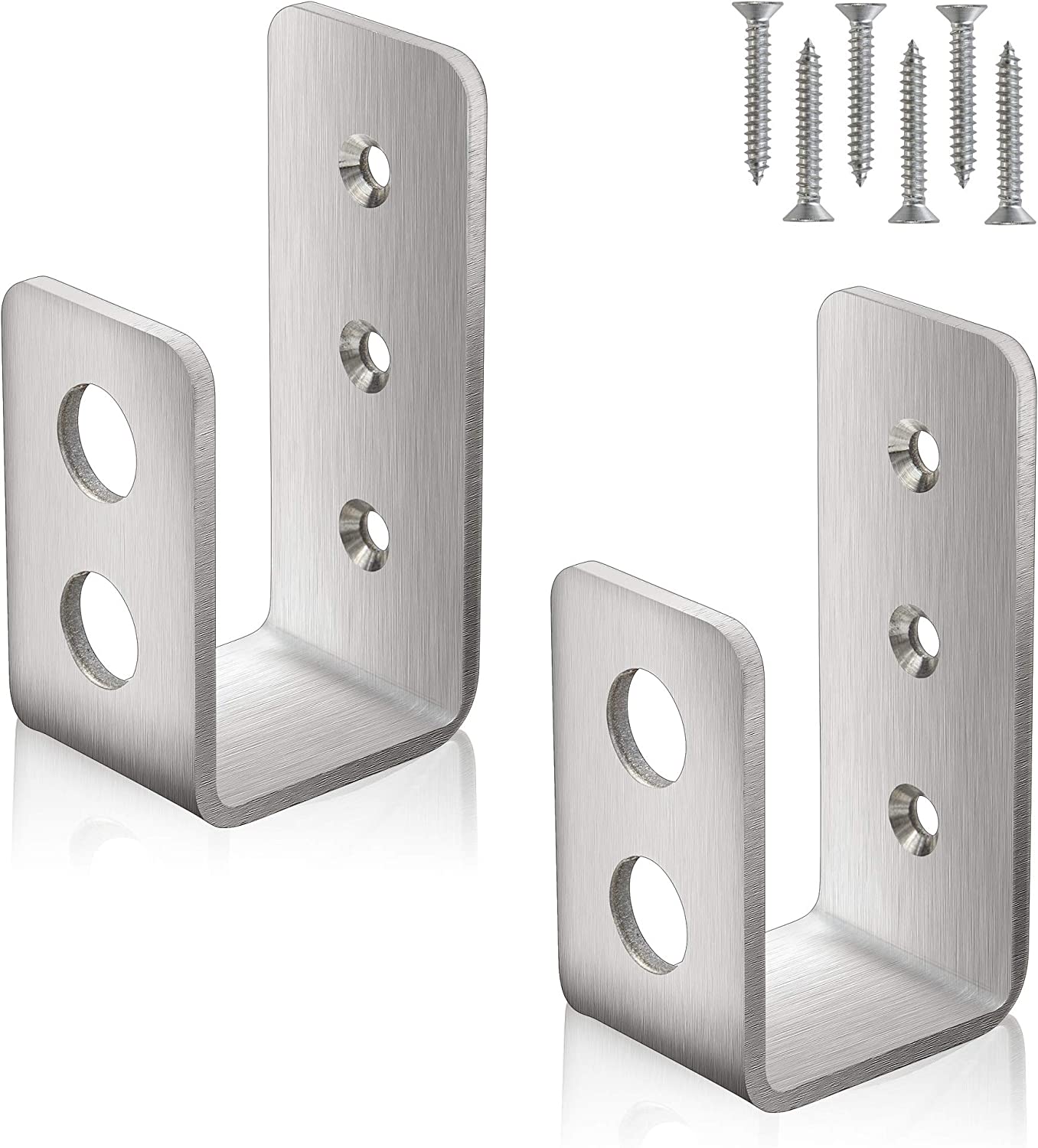 2x4 Gate Barricade Brackets (2 pcs) Stainless Steel