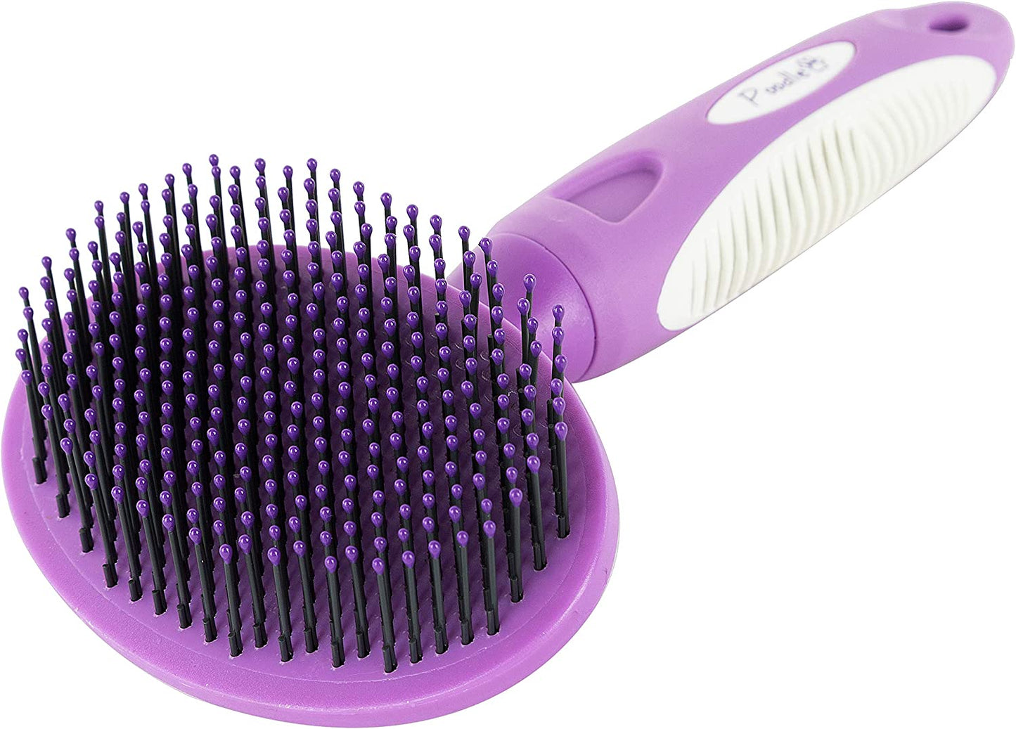 Round Bristle Pet Grooming Soft Pet Brush. Purple