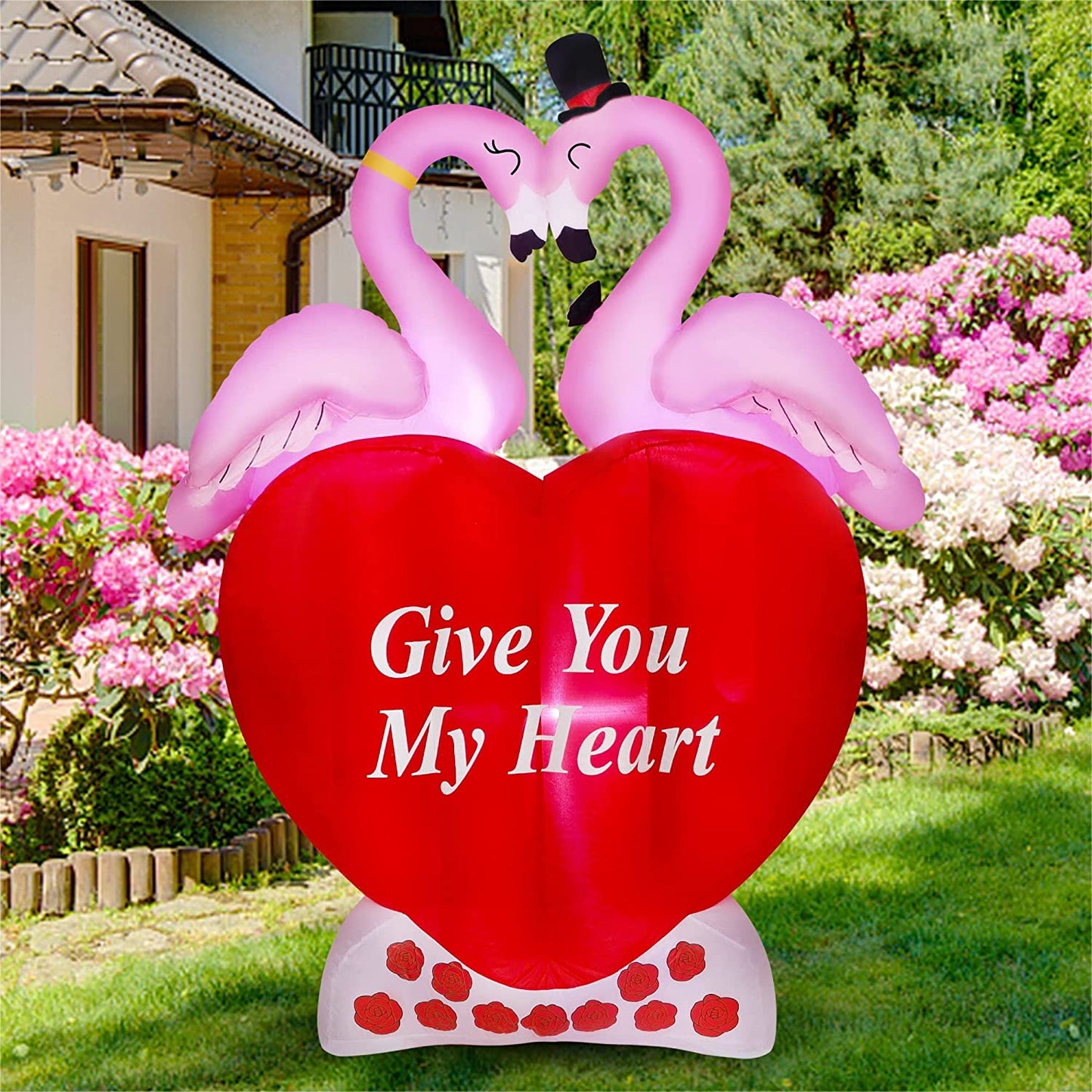 Inflatable Swan with Heart, 6FT