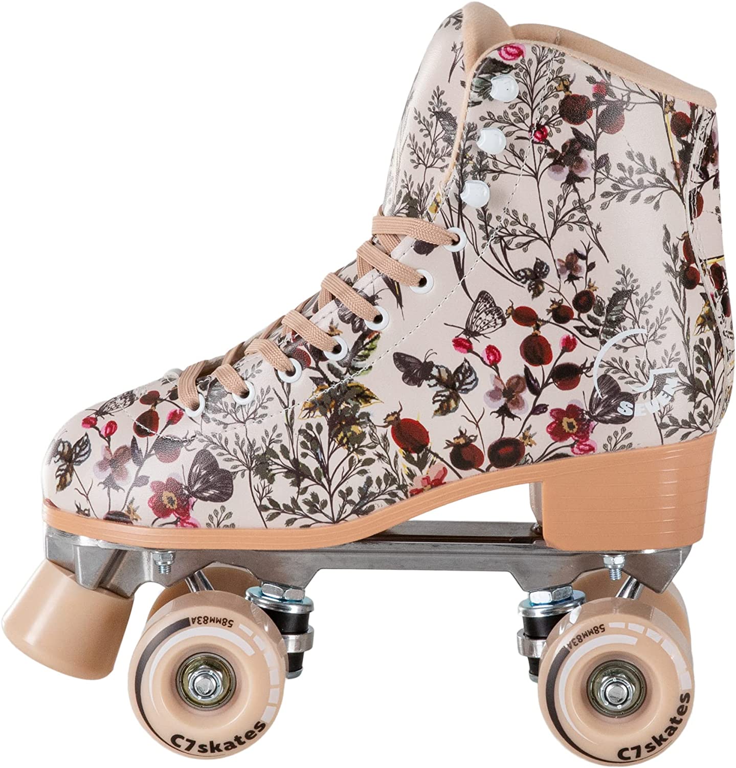 Vintage 58mm 4-Wheel Roller Skates, Colour: Secret Garden