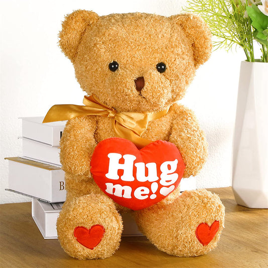 Plush Bear with Red Heart Plush for Valentine’s Day, 20",Hug me