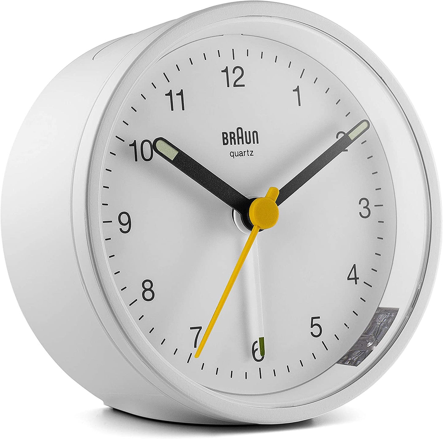 Classic Alarm Clock, 1.38 x 2.95 x 2.95 inches, Color:White