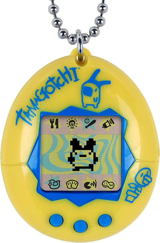 Tamagotchi electronic game, yellow / blue