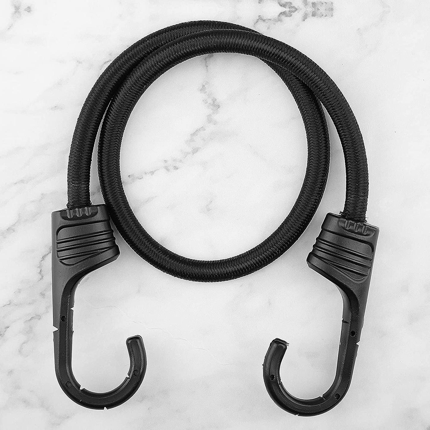 24 inch elastic cords (black) with hooks 2 pieces