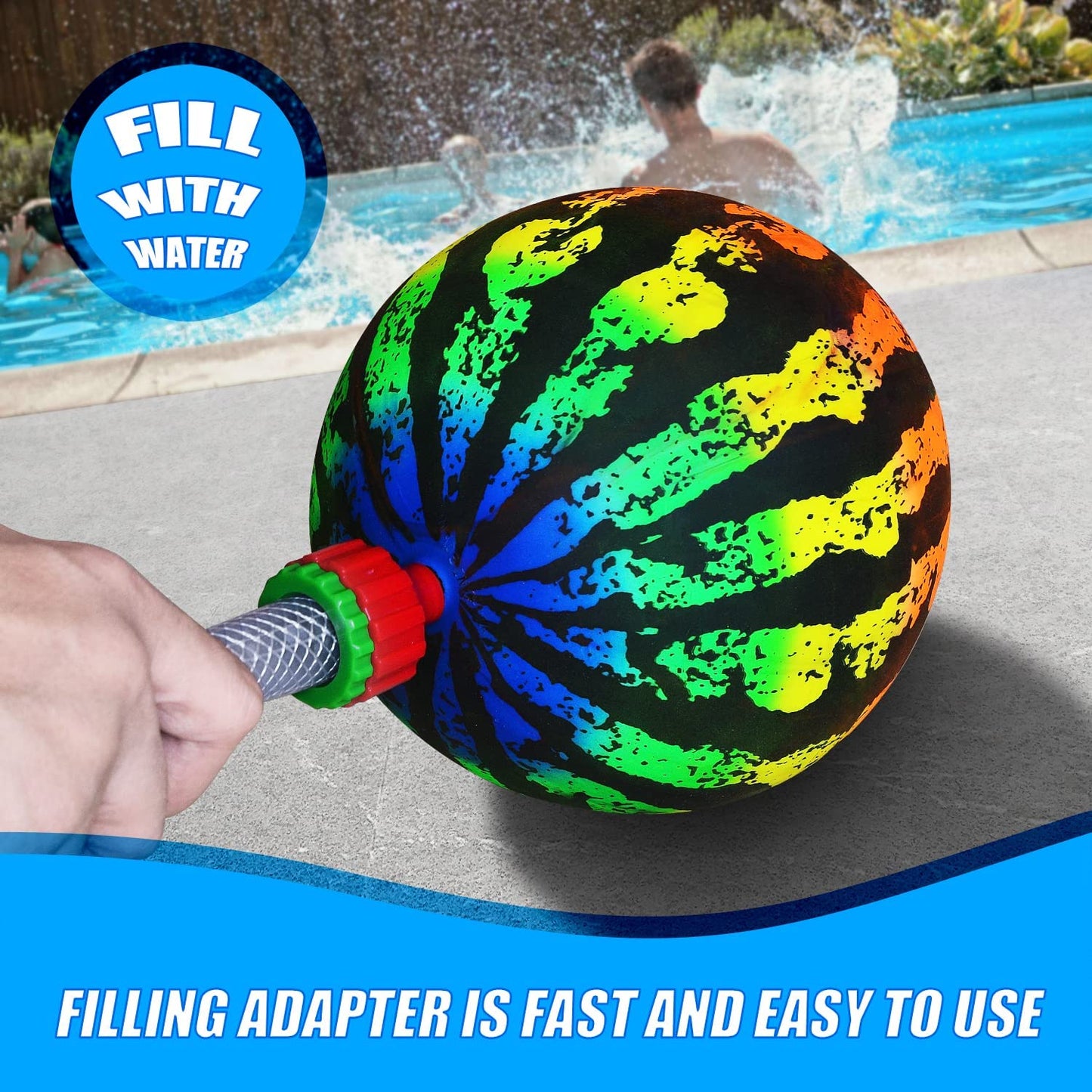 Swimming Pool Game, 9 in,Green, rainbow colors