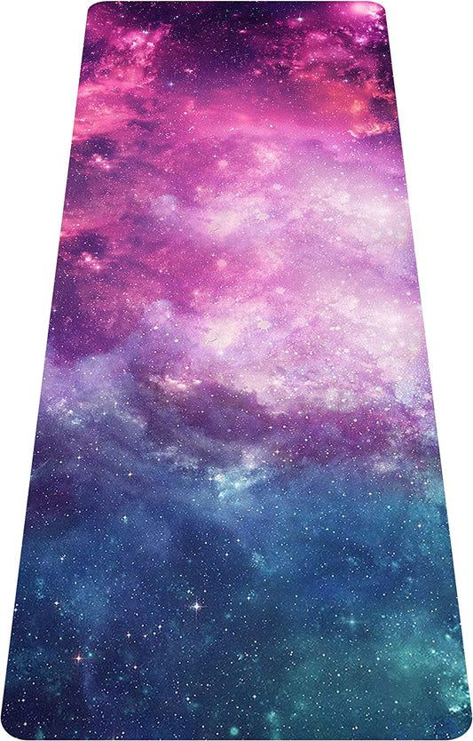 Thick 1/16"  non-slip yoga mat with carry bag, purple color