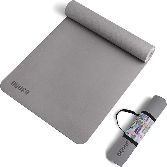 Yoga Mat Non Slip,  LxWxH 72.05 x 24.02 inches, Grey