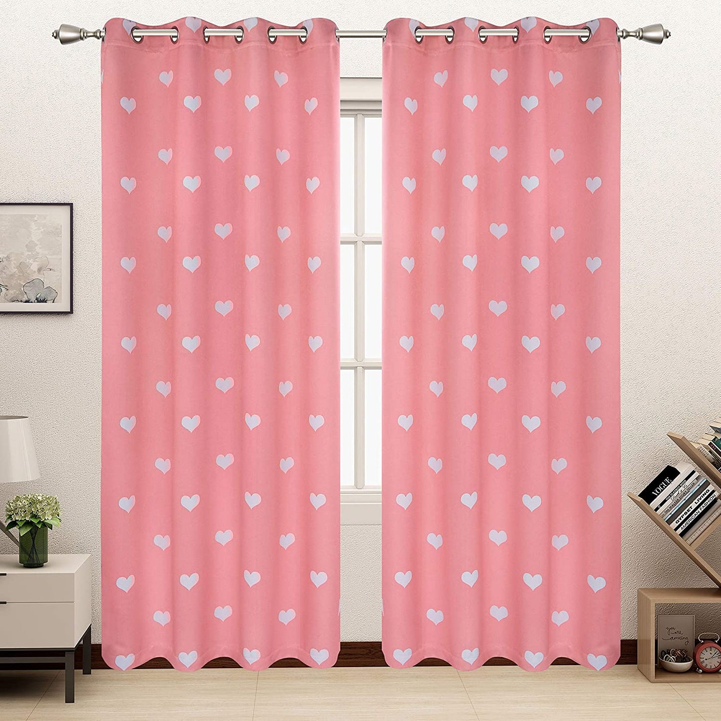 Valentine's Day Blackout Curtains, 52" x 84", Pink