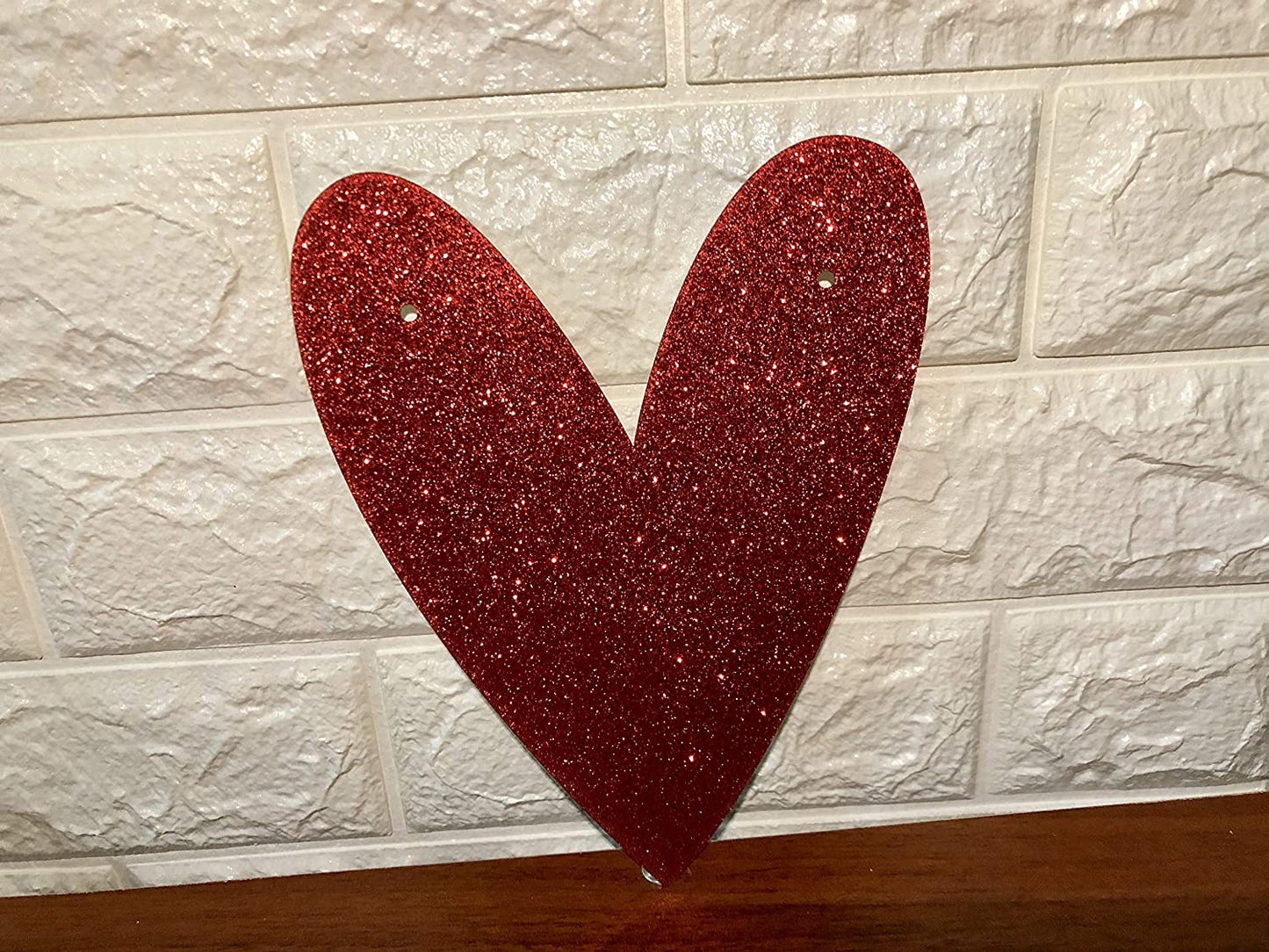 Happy Valentines Day Banner- Red Glitter