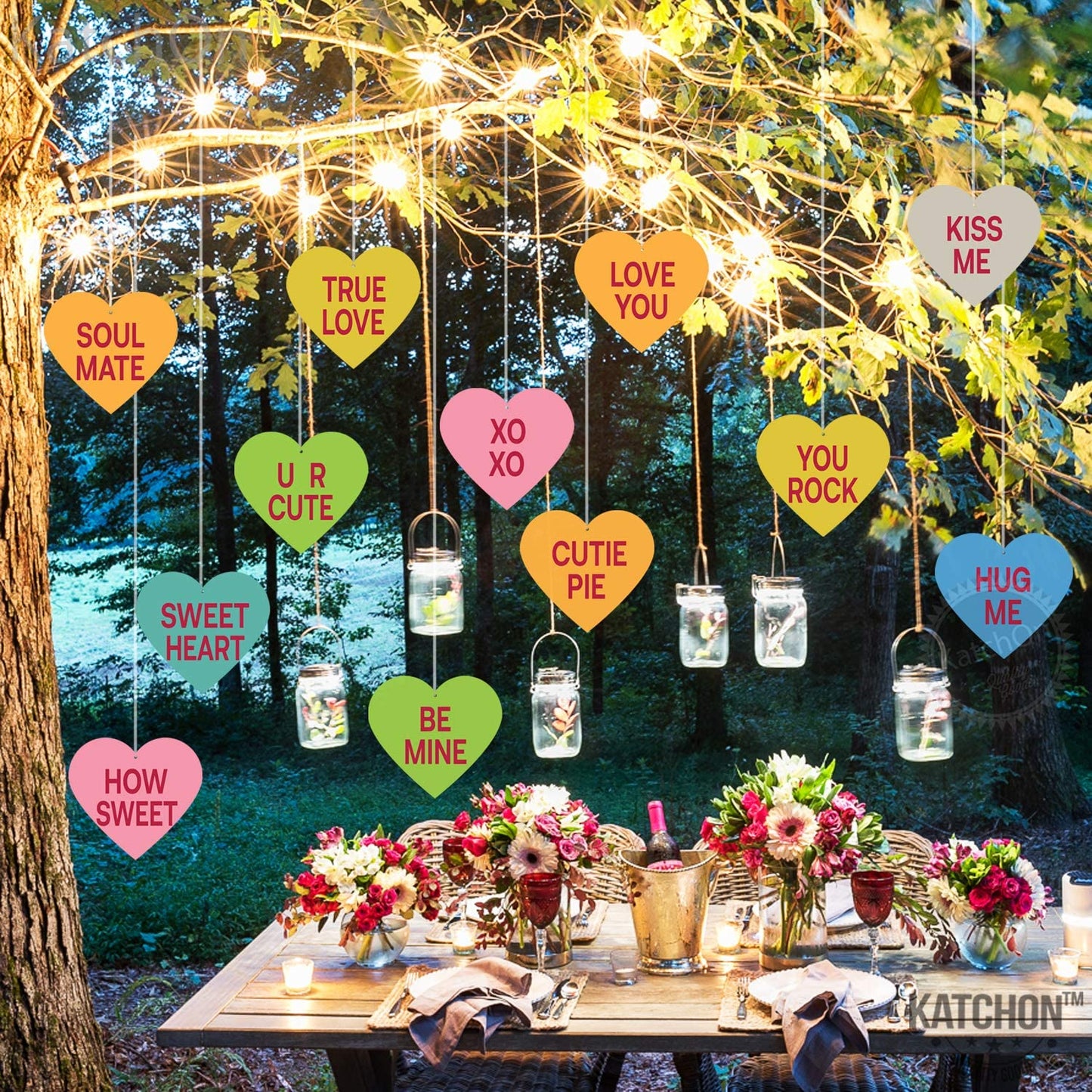 Outdoor Valentines Day Decorations Sign, Pack of 12