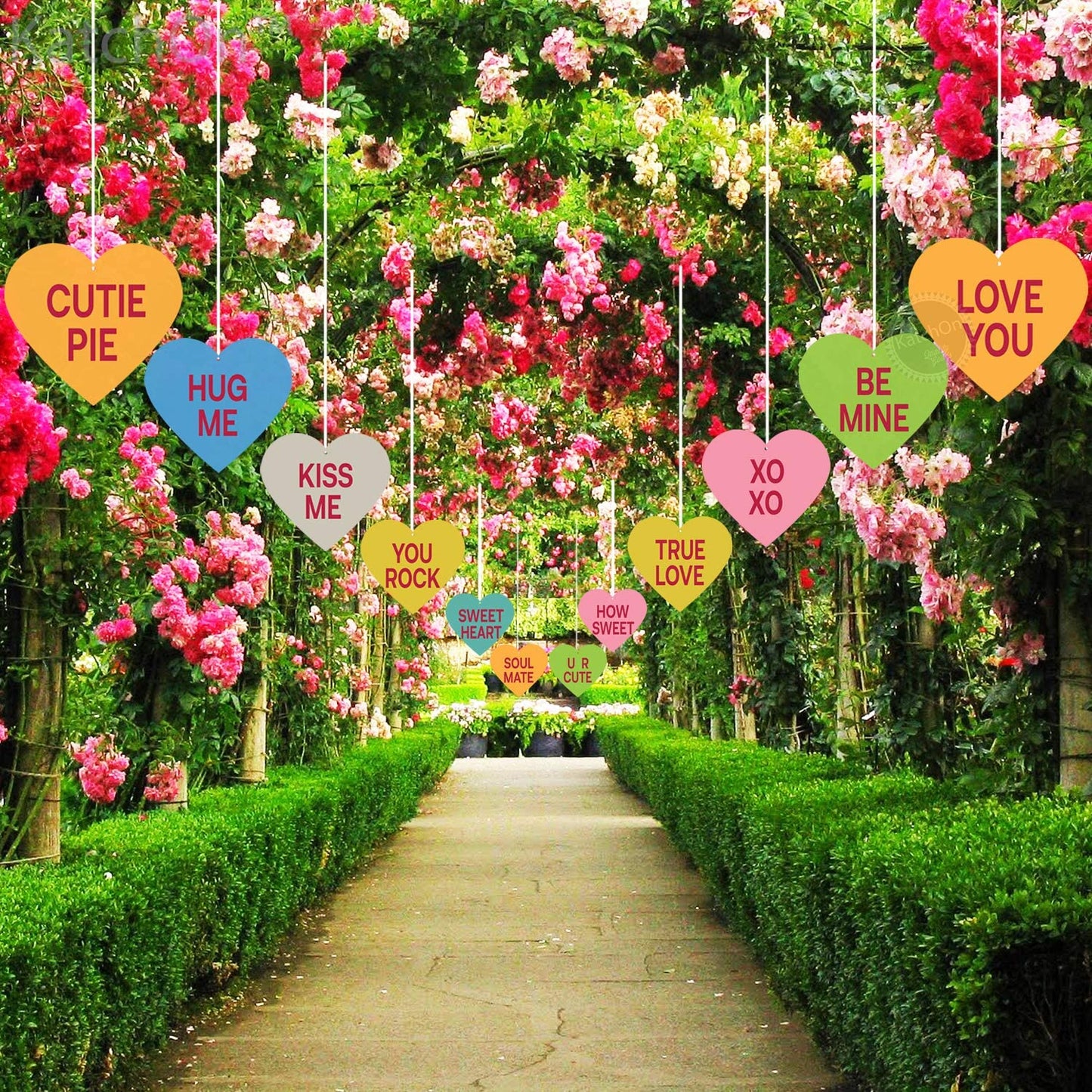 Outdoor Valentines Day Decorations Sign, Pack of 12