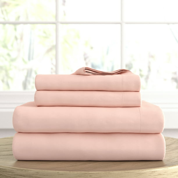 4-Piece Solid Microfiber Sheet Set