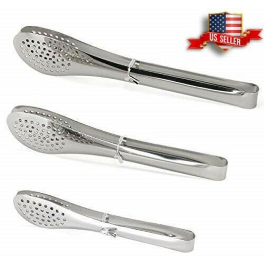 Stainless steel kitchen tongs